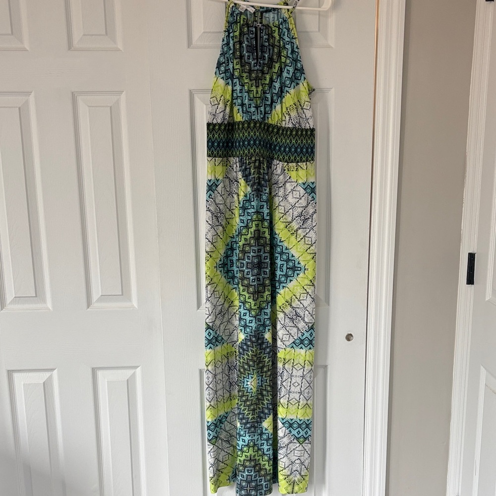 London Times Geometric Print dress